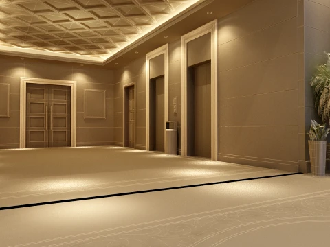 Hotel lobby 3D Model