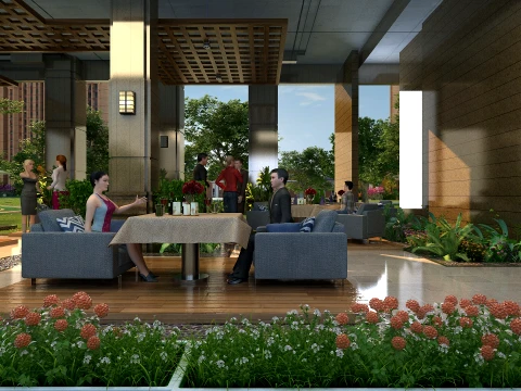 Hotel lobby 3D Model