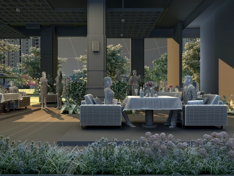 Hotel lobby 3D Model