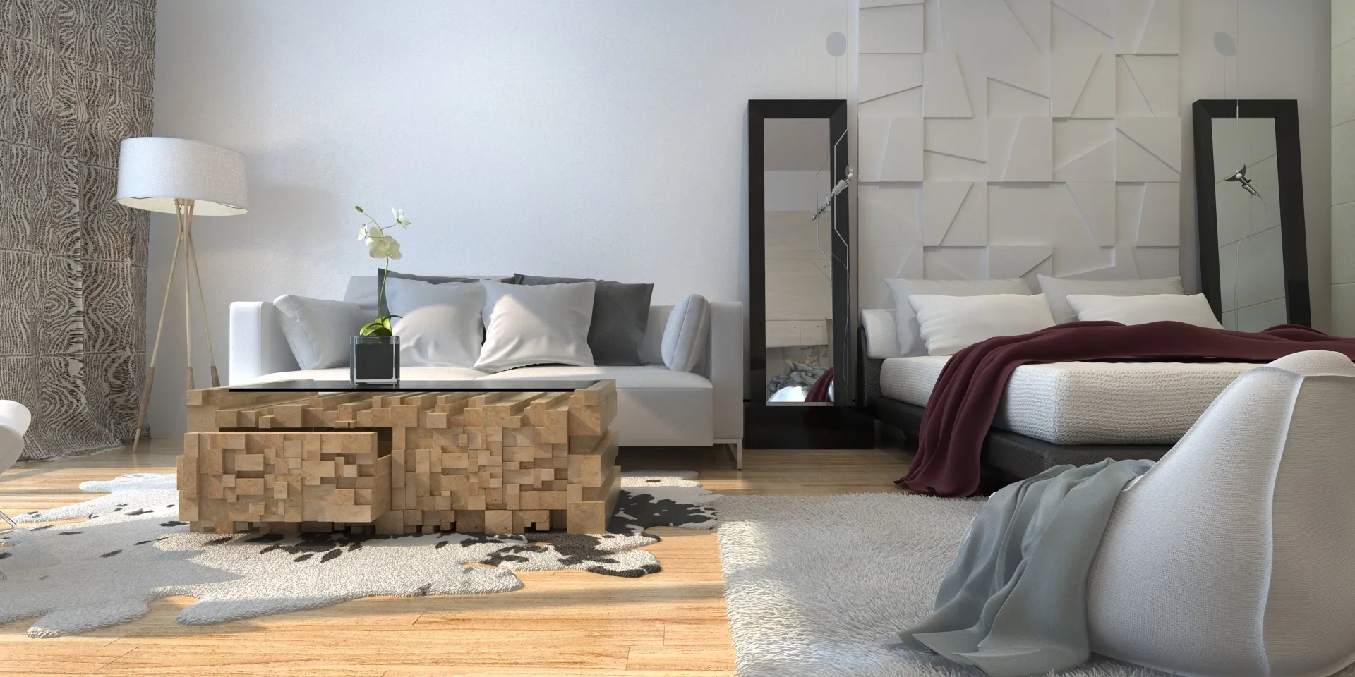 Bedroom 3D Model .c4d .max .obj .3ds .fbx .stl .blend