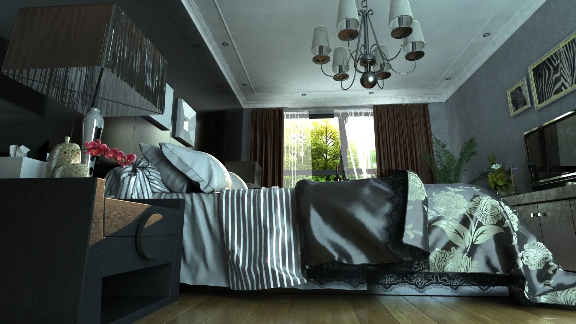 Bedroom 3D Model .c4d .max .obj .3ds .fbx .stl .blend 