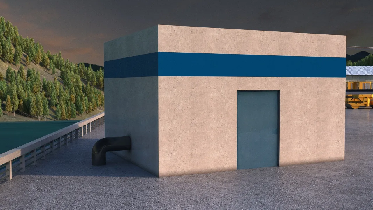 Power plant 3D Model .c4d .max .obj .3ds .fbx .stl .blend