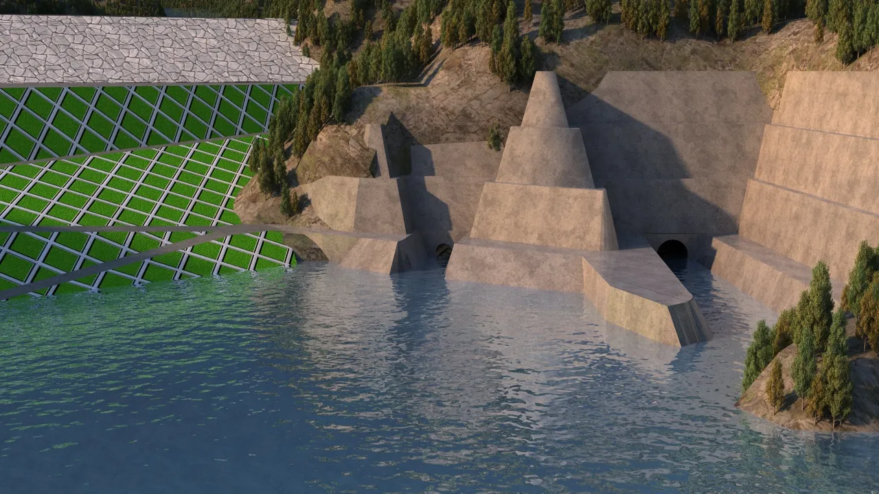 Dam 3D Model .c4d .max .obj .3ds .fbx .stl .blend