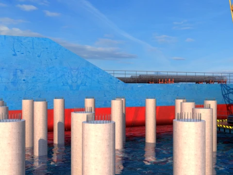 Port construction 3D Model