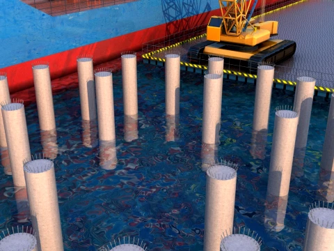 Port construction 3D Model