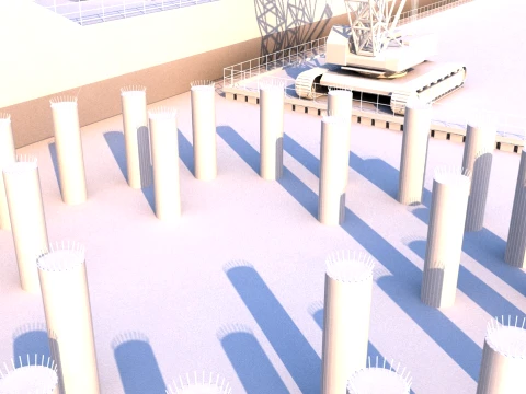 Port construction 3D Model