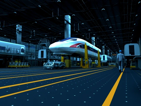 Produzione di treni Modello 3D
