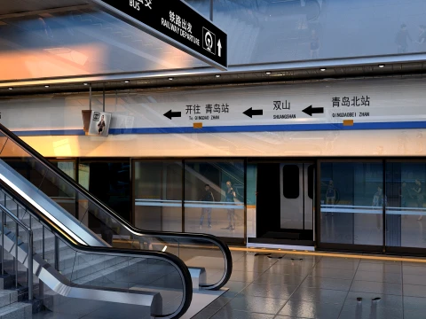Railway station 3D Model