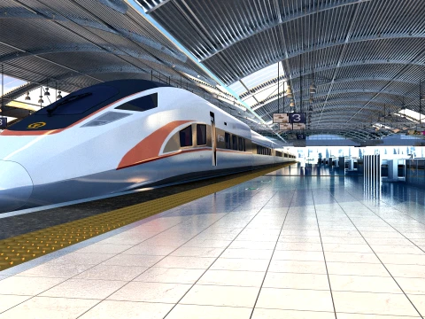 Railway station 3D Model