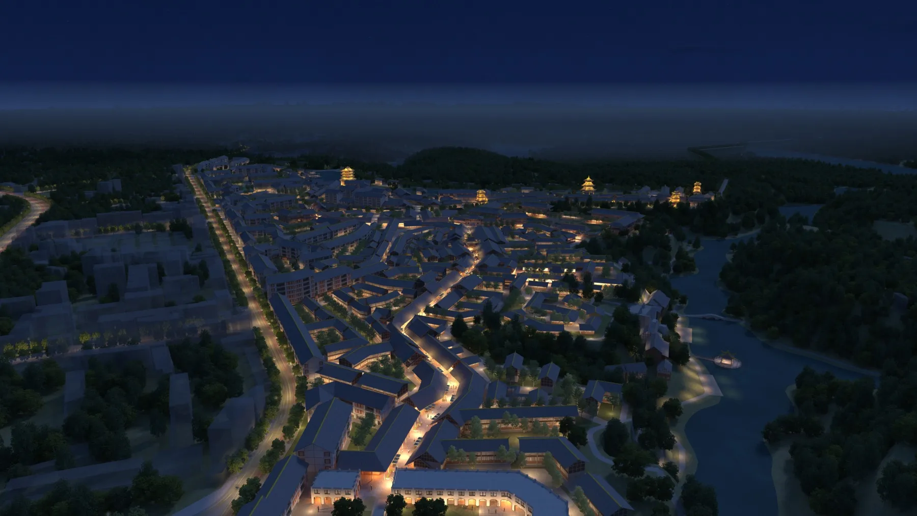 Ancient town 3D Model .c4d .max .obj .3ds .fbx .stl .blend 