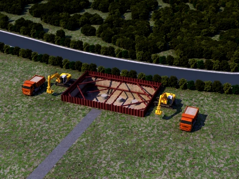 Construction site 3D Model
