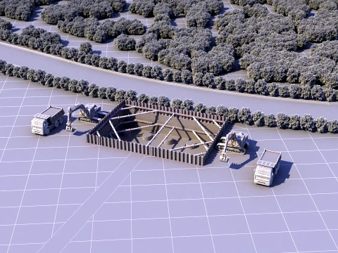 Construction site 3D Model