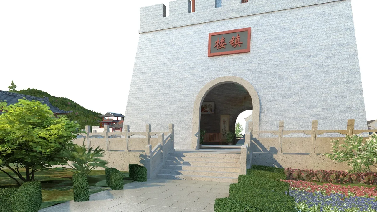 Ancient architecture 3D Model .c4d .max .obj .3ds .fbx .stl .blend 