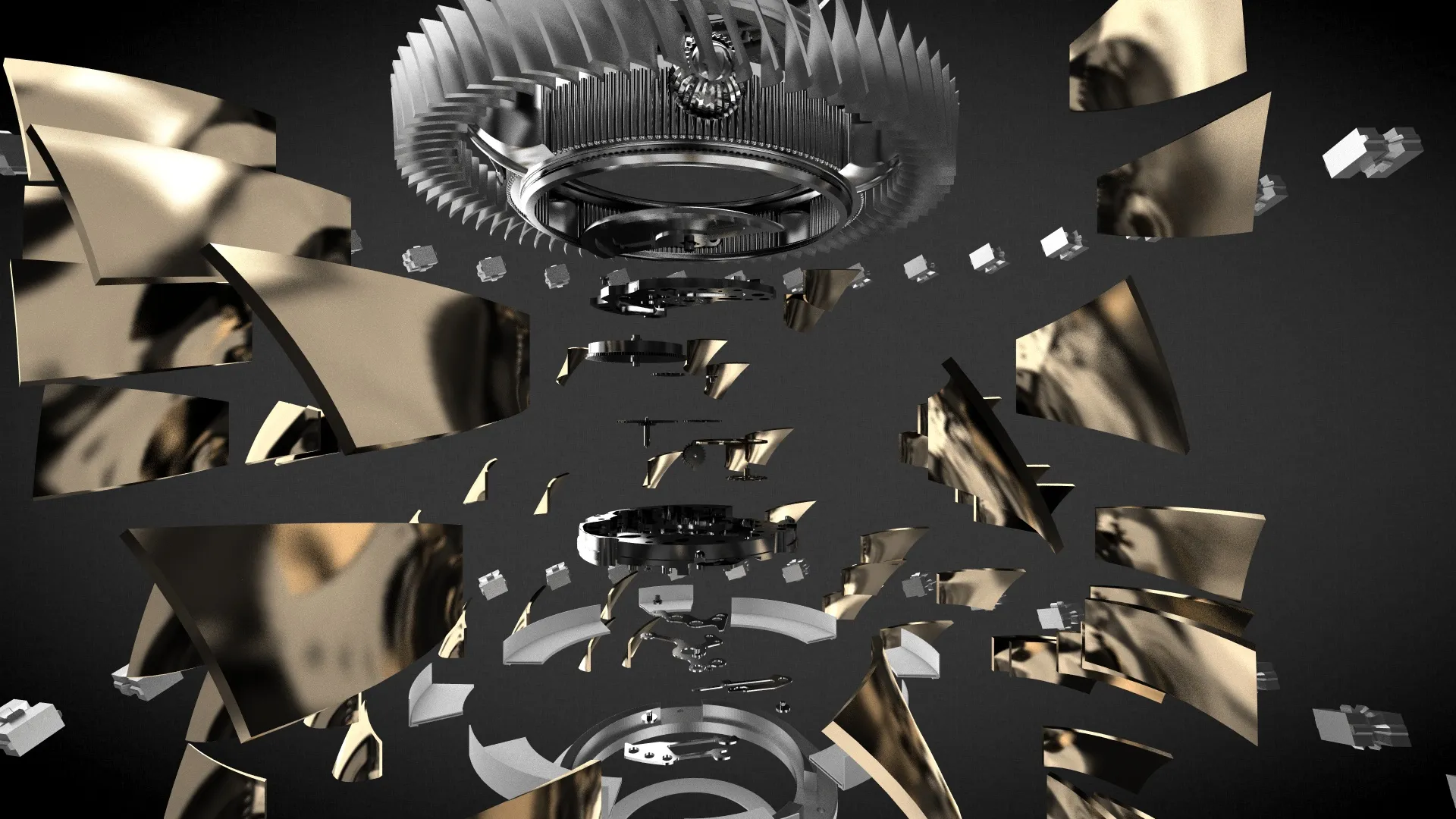 Watch assembly animation 3D Model .c4d .max .obj .3ds .fbx .stl .blend 