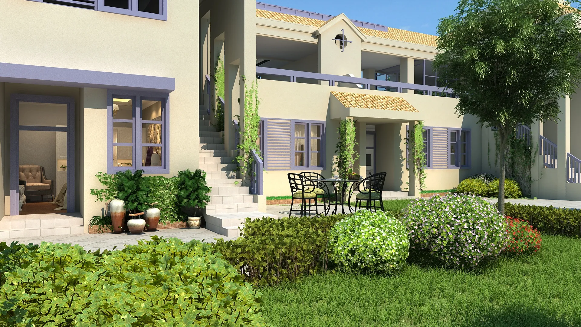 Villa 3D Model .c4d .max .obj .3ds .fbx .stl .blend 