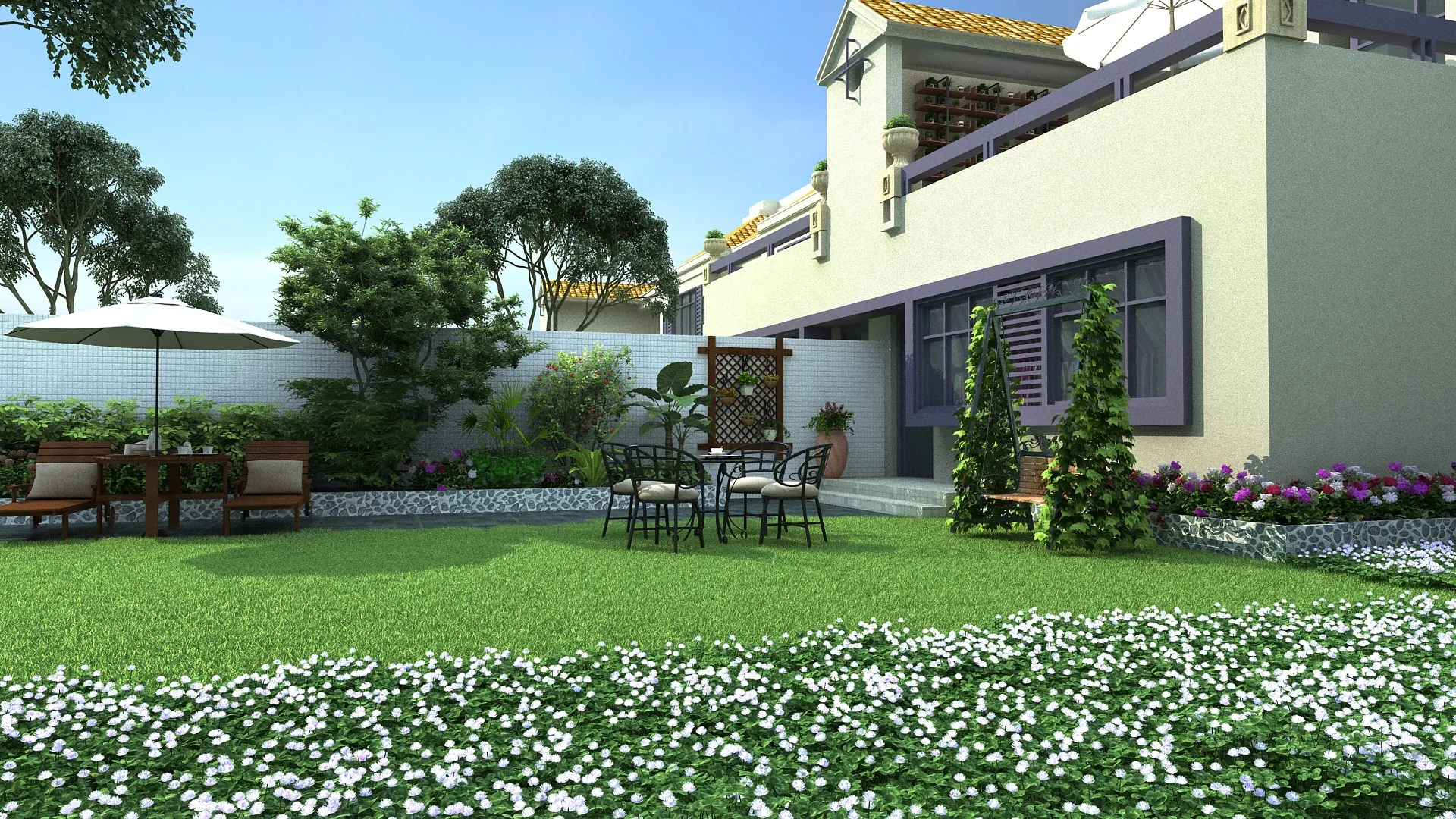 Villa 3D Model .c4d .max .obj .3ds .fbx .stl .blend 