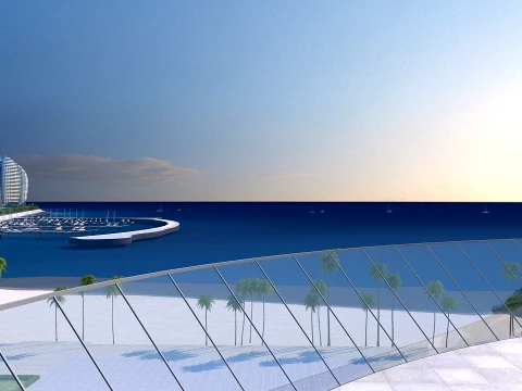 Seaside city 3D Model