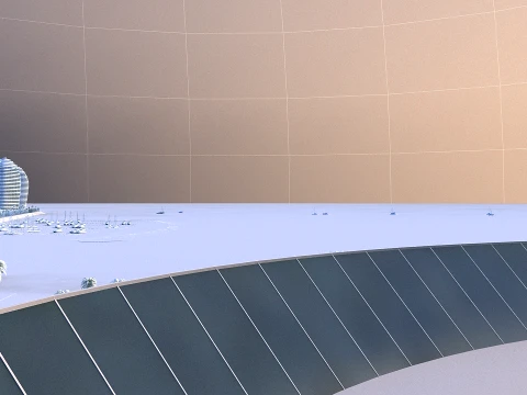 Seaside city 3D Model