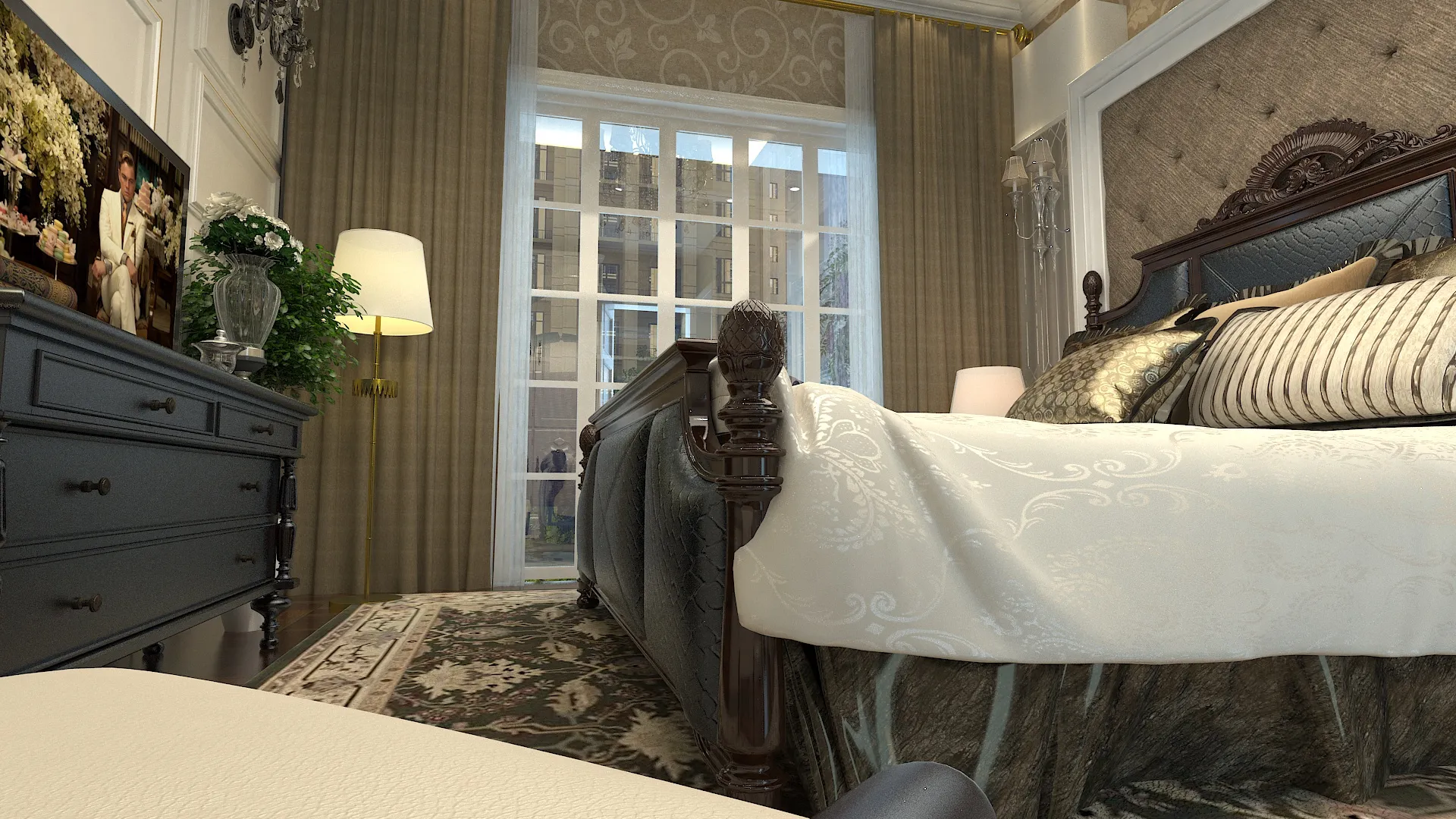 Bedroom 3D Model .c4d .max .obj .3ds .fbx .stl .blend 