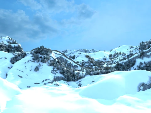 Ski resort 3D Model