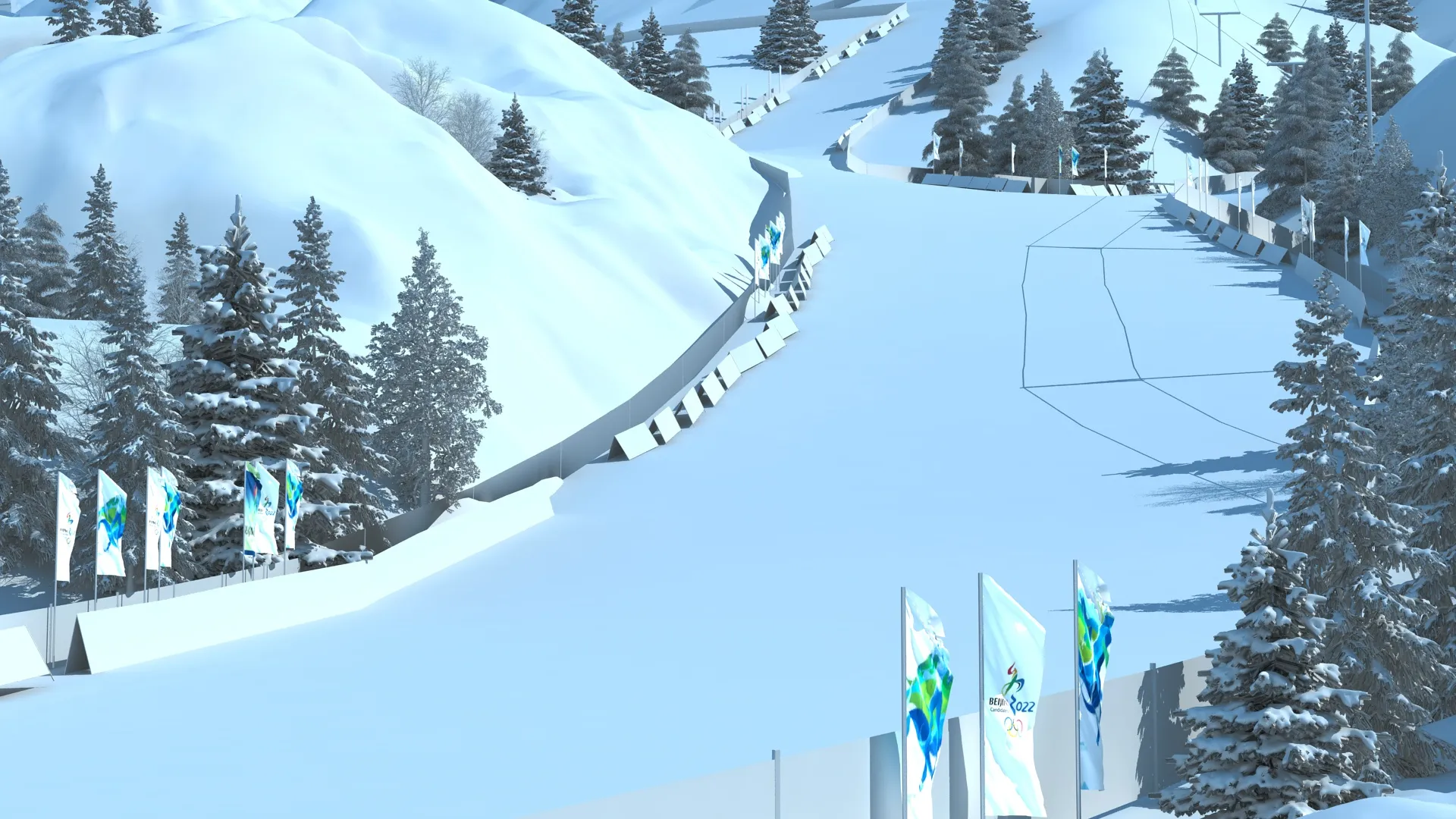 Ski resort 3D Model .c4d .max .obj .3ds .fbx .stl .blend 