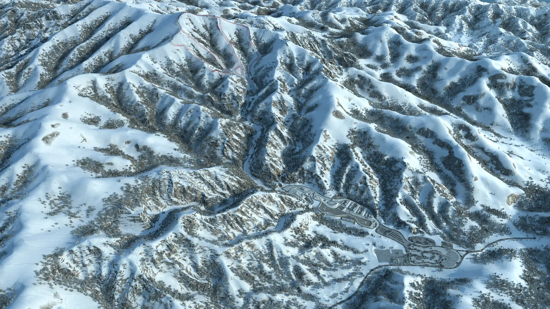 Ski resort 3D Model .c4d .max .obj .3ds .fbx .stl .blend 