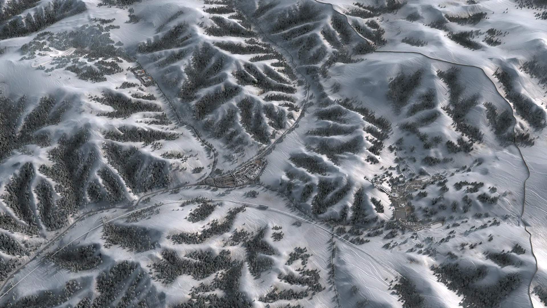 Ski resort 3D Model .c4d .max .obj .3ds .fbx .stl .blend 