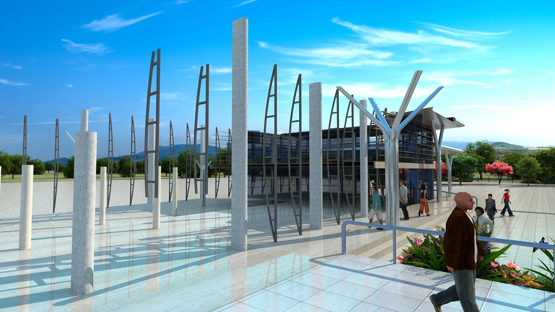 Station 3D Model .c4d .max .obj .3ds .fbx .stl .blend 