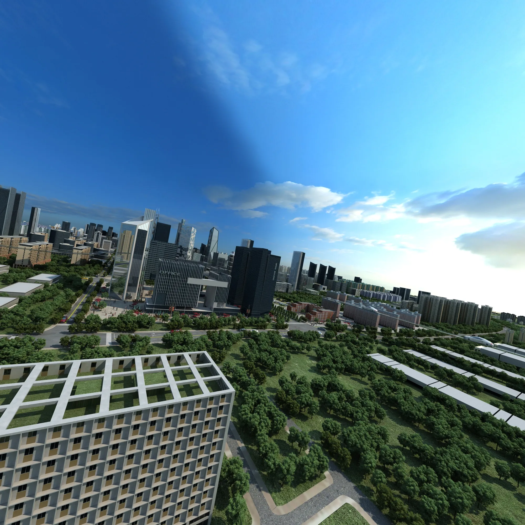 Urban architecture 3D Model .c4d .max .obj .3ds .fbx .stl .blend 