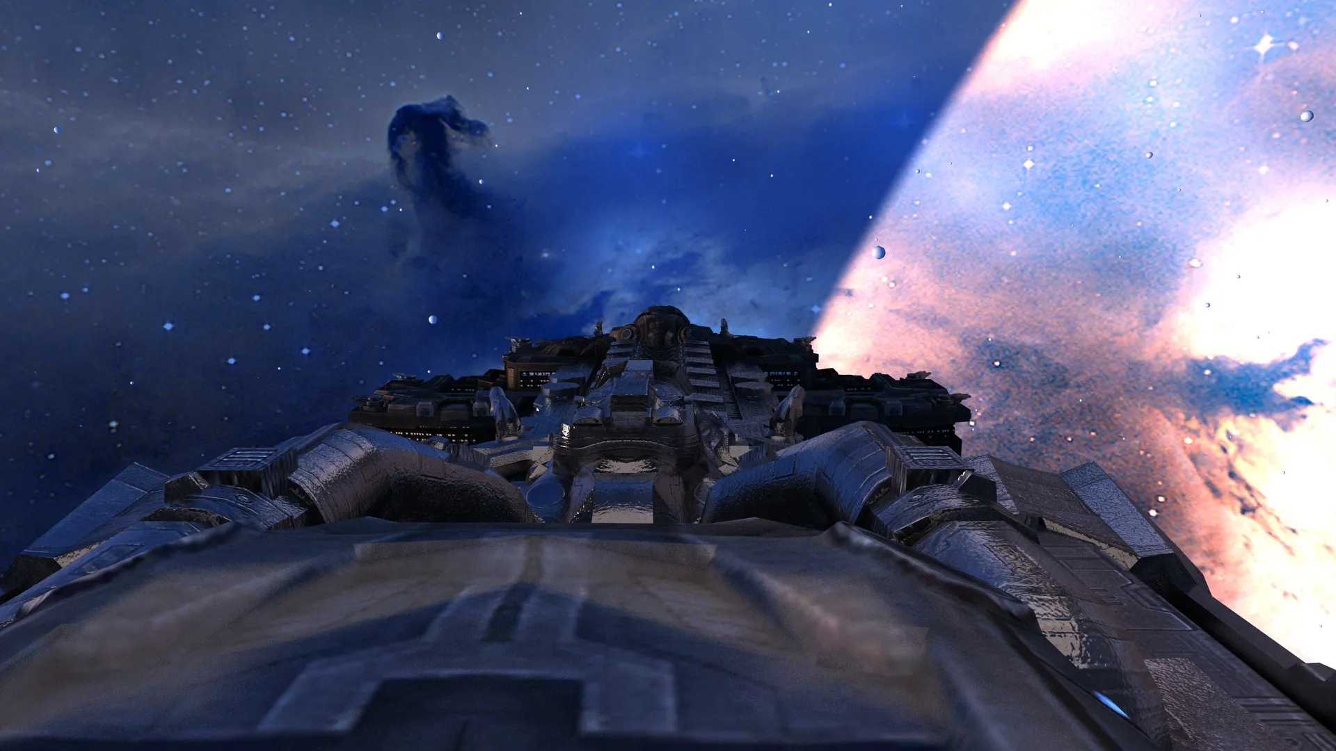 Spaceship 3D Model .c4d .max .obj .3ds .fbx .stl .blend 