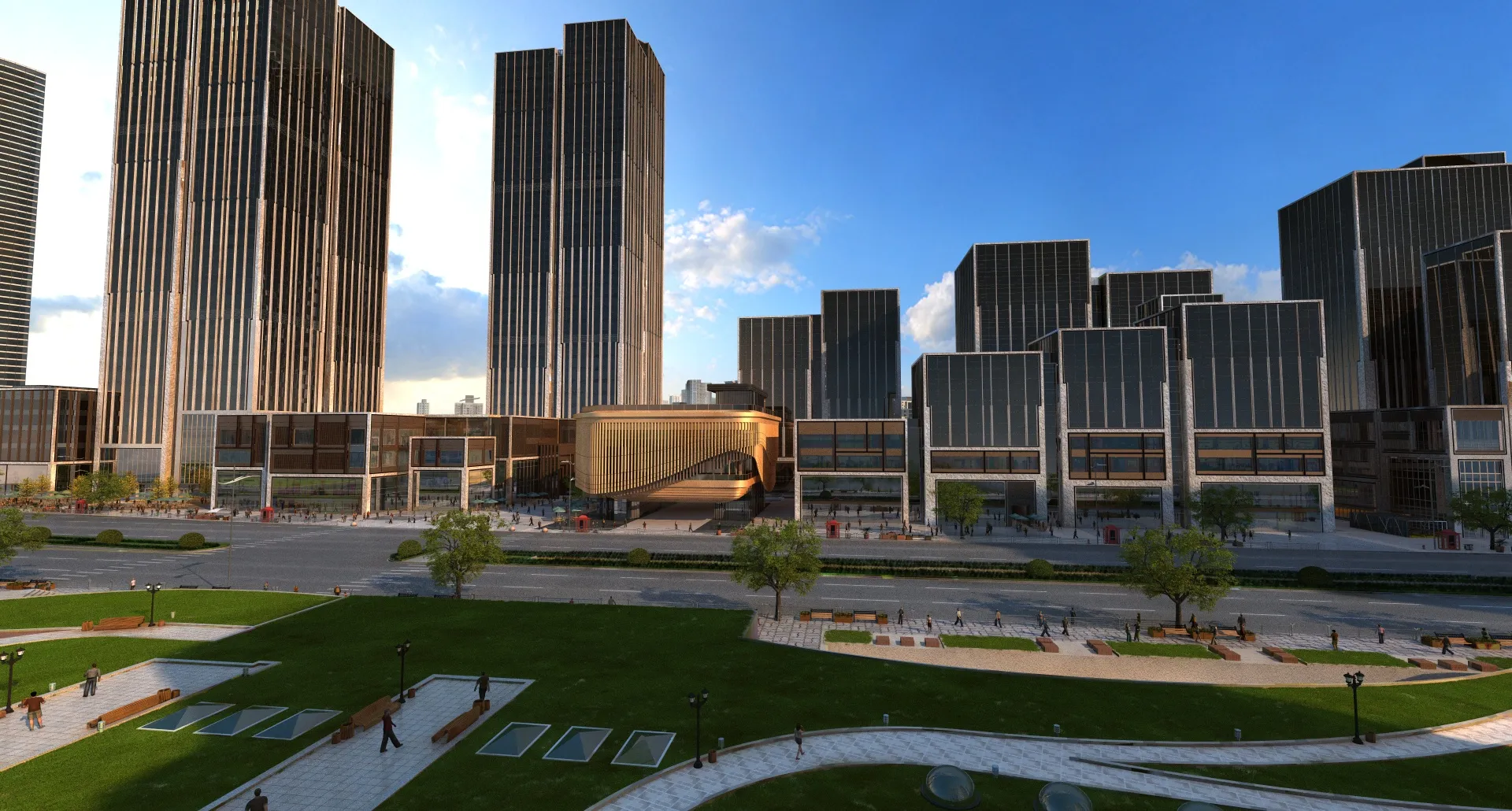 Urban architecture 3D Model .c4d .max .obj .3ds .fbx .stl .blend 