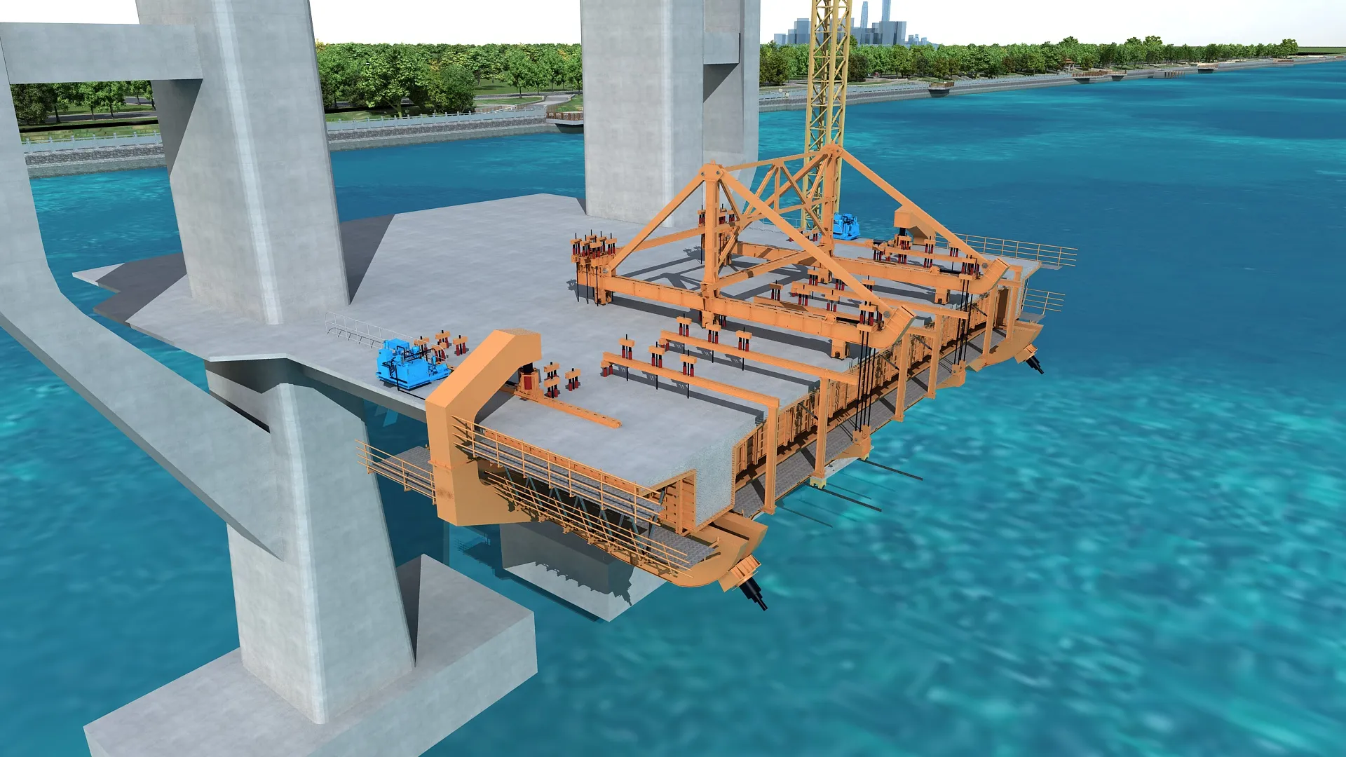 Build a bridge 3D Model .c4d .max .obj .3ds .fbx .stl .blend 