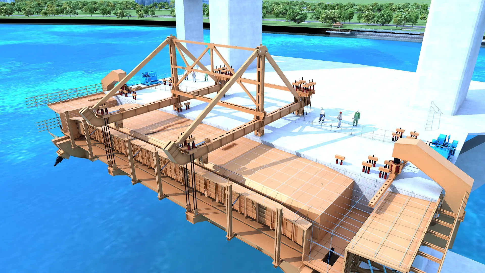 Build a bridge 3D Model .c4d .max .obj .3ds .fbx .stl .blend 