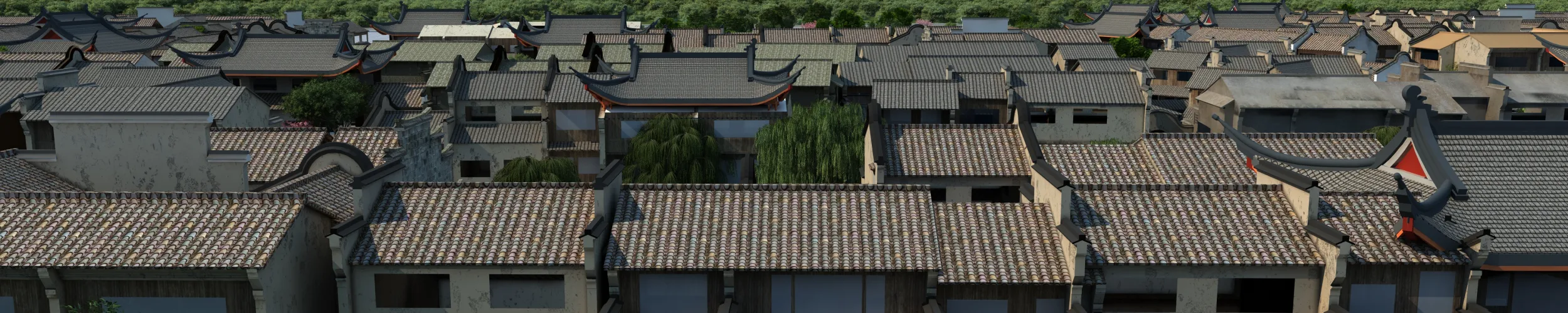 Ancient town 3D Model .c4d .max .obj .3ds .fbx .stl .blend 