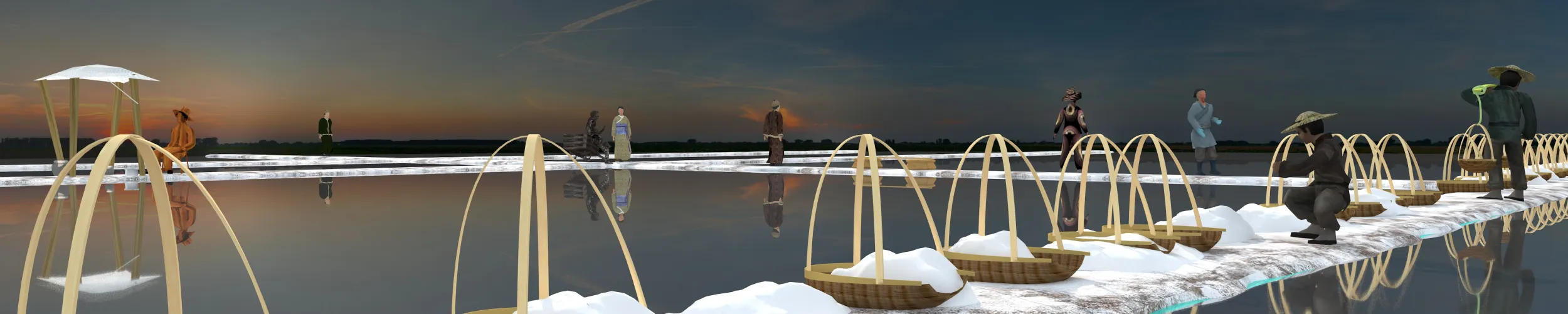 Salt pan 3D Model .c4d .max .obj .3ds .fbx .stl .blend 