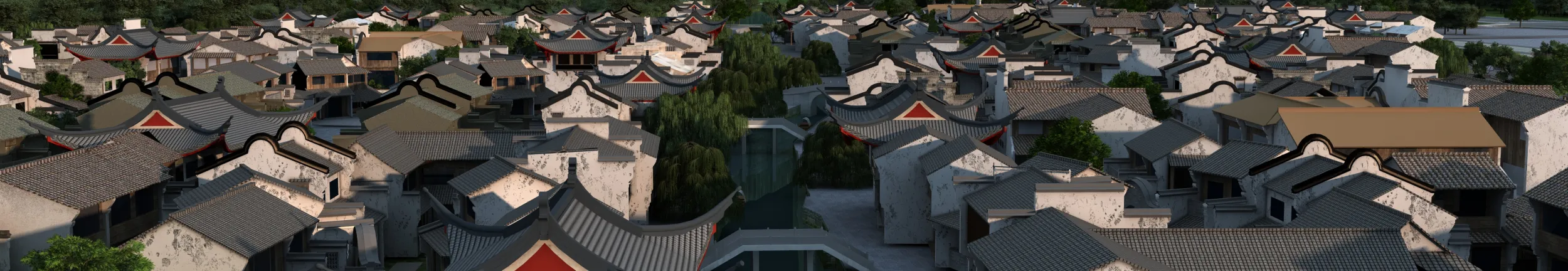 Ancient town 3D Model .c4d .max .obj .3ds .fbx .stl .blend 