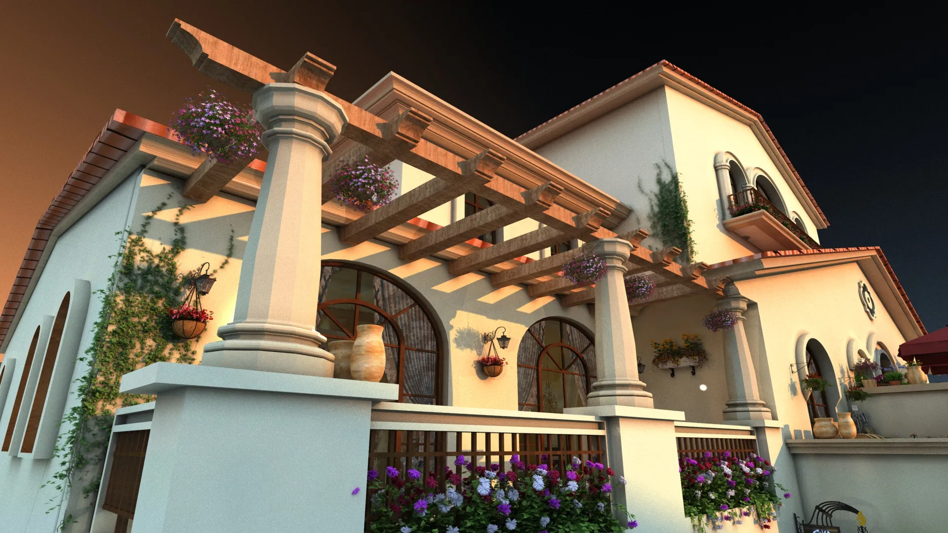 Villa 3D Model .c4d .max .obj .3ds .fbx .stl .blend 