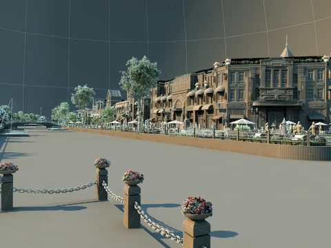 Commercial street 3D Model
