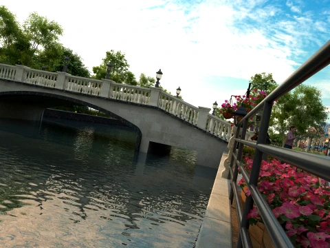 Commercial street 3D Modell