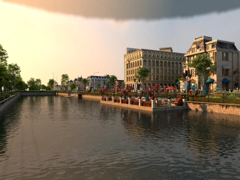 Commercial street 3D Model