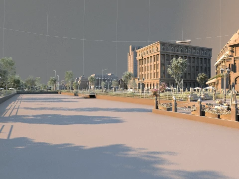 Commercial street 3D Model