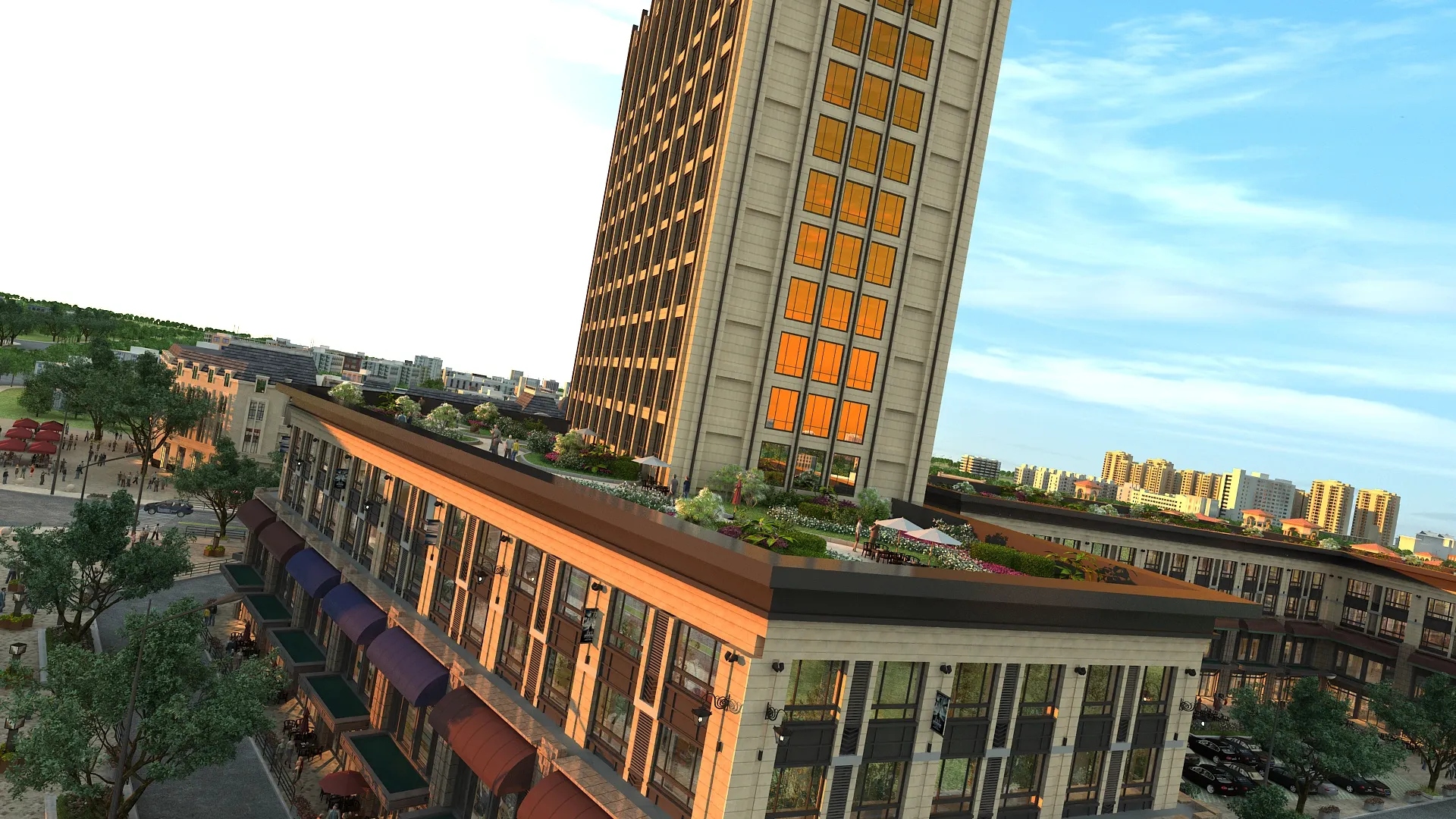 Urban architecture 3D Model .c4d .max .obj .3ds .fbx .stl .blend 