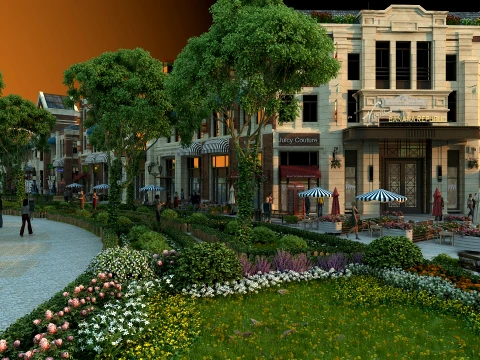 Commercial street 3D Modell