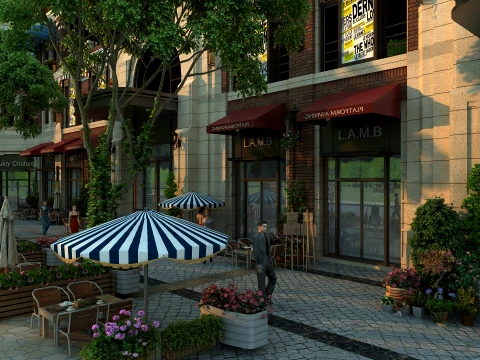 Commercial street 3D Model