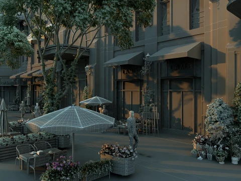 Commercial street 3D Model