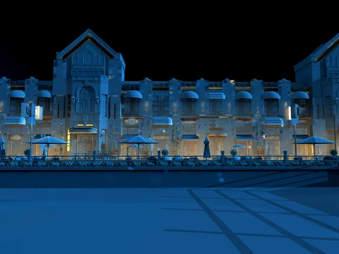 Commercial street 3D Model