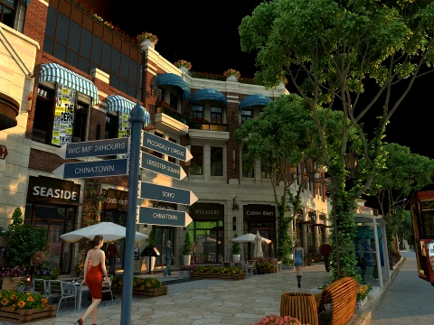Commercial street 3D Model