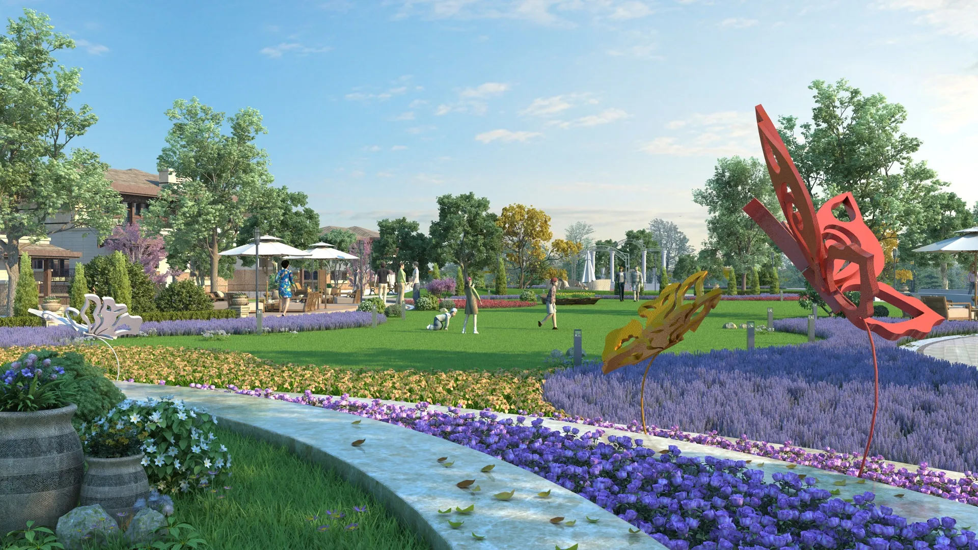 Park 3D Model .c4d .max .obj .3ds .fbx .stl .blend 