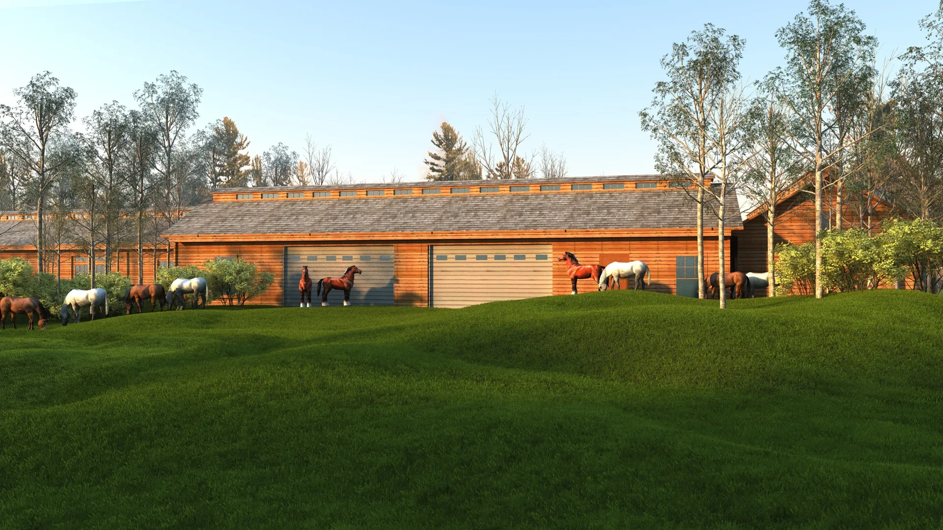 Horse ranch 3D Model .c4d .max .obj .3ds .fbx .stl .blend 