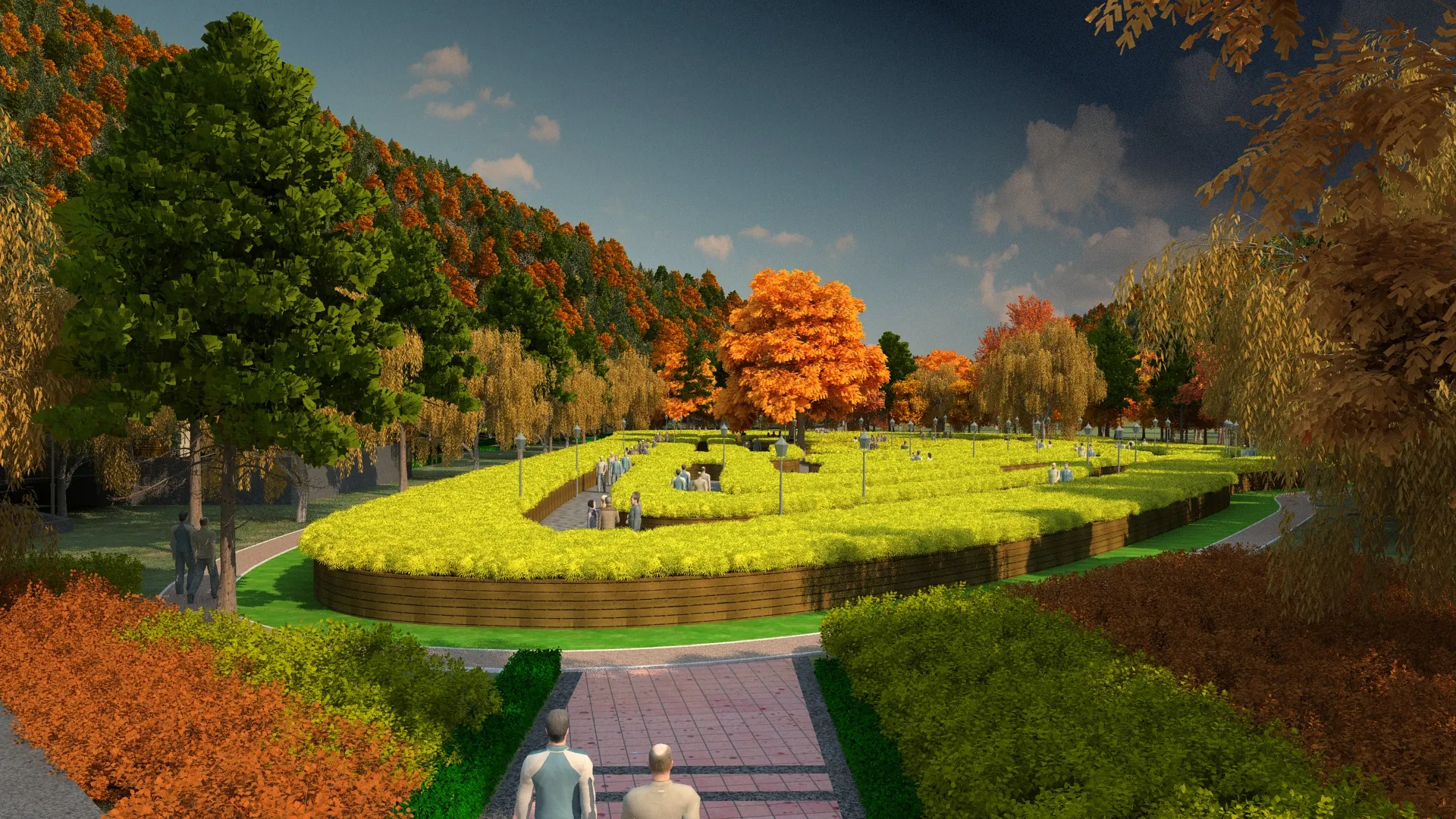 Park 3D Model .c4d .max .obj .3ds .fbx .stl .blend 
